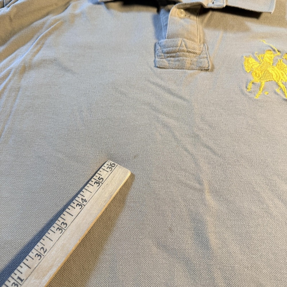 VTG Polo Ralph Lauren Shirt Mens 2XL Custom Double Big Pony Horsemen 3 Patch USA - Picture 7 of 16